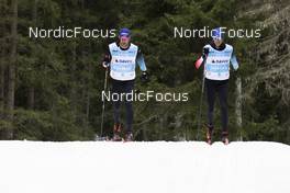 01.11.2021, Davos, Switzerland (SUI): Jason Rueesch (SUI), Candide Pralong (SUI), (l-r) - Cross-Country training, snowfarming track, Davos (SUI). www.nordicfocus.com. © Manzoni/NordicFocus. Every downloaded picture is fee-liable.