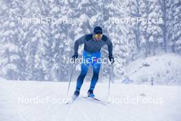08.11.2021, Davos, Switzerland (SUI): Baptiste Gros (FRA) - Cross-Country training, Snowfarming Track, Davos (SUI). www.nordicfocus.com. © Manzoni/NordicFocus. Every downloaded picture is fee-liable.