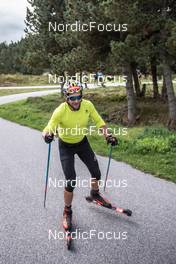 21.09.2021, Font-Romeu, France (FRA): Adrien Backscheider (FRA) - Cross-Country training, Font-Romeu (FRA). www.nordicfocus.com. © Leo Authamayou/NordicFocus. Every downloaded picture is fee-liable.
