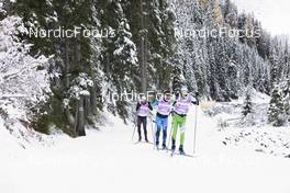 02.11.2021, Davos, Switzerland (SUI): Gerard Agnellet (FRA), Baptiste Gros (FRA), (l-r) - Cross-Country training, Snowfarming track, Davos (SUI). www.nordicfocus.com. © Manzoni/NordicFocus. Every downloaded picture is fee-liable.