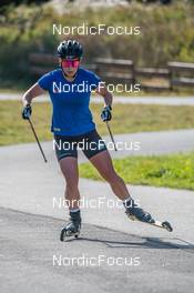 22.09.2021, Font-Romeu, France (FRA): Johanna Hagstroem (SWE) - Cross-Country training, Font-Romeu (FRA). www.nordicfocus.com. © Augustin Authamayou/NordicFocus. Every downloaded picture is fee-liable.