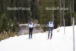 01.11.2021, Davos, Switzerland (SUI): Roman Schaad (SUI), Jovian Hediger (SUI), (l-r) - Cross-Country training, snowfarming track, Davos (SUI). www.nordicfocus.com. © Manzoni/NordicFocus. Every downloaded picture is fee-liable.