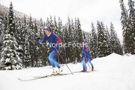 02.11.2021, Davos, Switzerland (SUI): Giuliana Werro (SUI), Lydia Hiernickel (SUI), (l-r) - Cross-Country training, Snowfarming track, Davos (SUI). www.nordicfocus.com. © Manzoni/NordicFocus. Every downloaded picture is fee-liable.