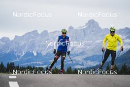 12.10.2021, Lavaze, Italy (GER): Thomas Bing (GER), Lucas Boegl (GER), (l-r) - Cross-Country training, Lavaze (ITA). www.nordicfocus.com. © Modica/NordicFocus. Every downloaded picture is fee-liable.