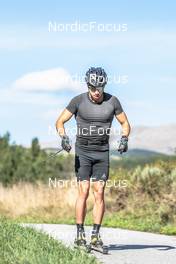 22.09.2021, Font-Romeu, France (FRA): Arnaud Chautemps (FRA) - Cross-Country training, Font-Romeu (FRA). www.nordicfocus.com. © Leo Authamayou/NordicFocus. Every downloaded picture is fee-liable.