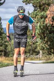 21.09.2021, Font-Romeu, France (FRA): Lucas Chanavat (FRA) - Cross-Country training, Font-Romeu (FRA). www.nordicfocus.com. © Leo Authamayou/NordicFocus. Every downloaded picture is fee-liable.