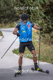 21.09.2021, Font-Romeu, France (FRA): Arnaud Chautemps (FRA) - Cross-Country training, Font-Romeu (FRA). www.nordicfocus.com. © Leo Authamayou/NordicFocus. Every downloaded picture is fee-liable.