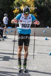 23.09.2021, Font-Romeu, France (FRA): Lucas Chanavat (FRA) - Cross-Country training, Font-Romeu (FRA). www.nordicfocus.com. © Leo Authamayou/NordicFocus. Every downloaded picture is fee-liable.