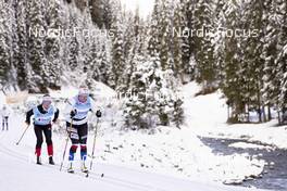02.11.2021, Davos, Switzerland (SUI): Lisa Unterweger (AUT), Katerina Janatova (CZE) - Cross-Country training, Snowfarming track, Davos (SUI). www.nordicfocus.com. © Manzoni/NordicFocus. Every downloaded picture is fee-liable.