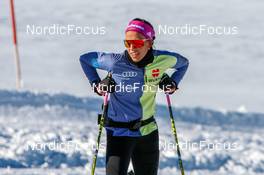 17.10.2021, Ramsau, Austria (AUT): Sophie Krehl (GER) - Cross-Country training, Ramsau (AUT). www.nordicfocus.com. © Volk/NordicFocus. Every downloaded picture is fee-liable.