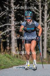 22.09.2021, Font-Romeu, France (FRA): Flora Dolci (FRA) - Cross-Country training, Font-Romeu (FRA). www.nordicfocus.com. © Augustin Authamayou/NordicFocus. Every downloaded picture is fee-liable.
