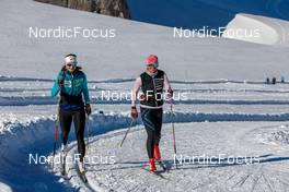 17.10.2021, Ramsau, Austria (AUT): Jessica Wirth (GER) left - Cross-Country training, Ramsau (AUT). www.nordicfocus.com. © Volk/NordicFocus. Every downloaded picture is fee-liable.