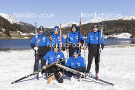 09.11.2021, Davos, Switzerland (SUI): Richard Jouve (FRA), Renaud Jay (FRA), Lucas Chanavat (FRA), Valentin Chauvin (FRA), Arnaud Chautemps (FRA), Theo Schely (FRA), (l-r) - Cross-Country training, Davos (SUI). www.nordicfocus.com. © Manzoni/NordicFocus. Every downloaded picture is fee-liable.