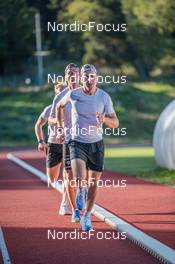 22.09.2021, Font-Romeu, France (FRA): Fredrik Andersson (SWE), Calle Halfvarsson (SWE), (l-r) - Cross-Country training, Font-Romeu (FRA). www.nordicfocus.com. © Augustin Authamayou/NordicFocus. Every downloaded picture is fee-liable.