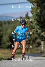 23.09.2021, Font-Romeu, France (FRA): Juliette Ducordeau (FRA) - Cross-Country training, Font-Romeu (FRA). www.nordicfocus.com. © Leo Authamayou/NordicFocus. Every downloaded picture is fee-liable.