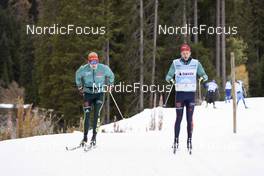 01.11.2021, Davos, Switzerland (SUI): Marius Bauer (GER), Josef Faessler (GER) - Cross-Country training, snowfarming track, Davos (SUI). www.nordicfocus.com. © Manzoni/NordicFocus. Every downloaded picture is fee-liable.