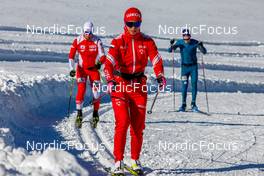17.10.2021, Ramsau, Austria (AUT): Undefined Russian athlete competes - Cross-Country training, Ramsau (AUT). www.nordicfocus.com. © Volk/NordicFocus. Every downloaded picture is fee-liable.