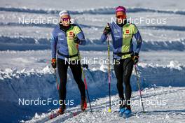 17.10.2021, Ramsau, Austria (AUT): Pia Fink (GER), Sophie Krehl (GER) - Cross-Country training, Ramsau (AUT). www.nordicfocus.com. © Volk/NordicFocus. Every downloaded picture is fee-liable.
