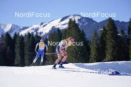 02.03.2021, Oberstdorf, Germany (GER): Jessie Diggins (USA), Anamarija Lampic (SLO) - FIS nordic world ski championships cross-country, 10km women, Oberstdorf (GER). www.nordicfocus.com. © Thibaut/NordicFocus. Every downloaded picture is fee-liable.