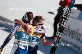 02.03.2021, Oberstdorf, Germany (GER): Ebba Andersson (SWE), Jessie Diggins (USA) - FIS nordic world ski championships cross-country, 10km women, Oberstdorf (GER). www.nordicfocus.com. © Modica/NordicFocus. Every downloaded picture is fee-liable.