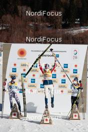 02.03.2021, Oberstdorf, Germany (GER): Frida Karlsson (SWE), Therese Johaug (NOR), Ebba Andersson (SWE), (l-r) - FIS nordic world ski championships cross-country, 10km women, Oberstdorf (GER). www.nordicfocus.com. © Modica/NordicFocus. Every downloaded picture is fee-liable.