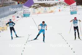 03.03.2021, Oberstdorf, Germany (GER): Imanol Rojo (ESP), Clement Parisse (FRA), Florian Notz (GER), (l-r)  - FIS nordic world ski championships cross-country, 15km men, Oberstdorf (GER). www.nordicfocus.com. © Modica/NordicFocus. Every downloaded picture is fee-liable.