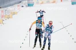 03.03.2021, Oberstdorf, Germany (GER): Jonas Dobler (GER), Jens Burman (SWE), (l-r)  - FIS nordic world ski championships cross-country, 15km men, Oberstdorf (GER). www.nordicfocus.com. © Modica/NordicFocus. Every downloaded picture is fee-liable.