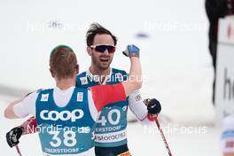 03.03.2021, Oberstdorf, Germany (GER): Simen Hegstad Krueger (NOR), Hans Christer Holund (NOR), (l-r)  - FIS nordic world ski championships cross-country, 15km men, Oberstdorf (GER). www.nordicfocus.com. © Modica/NordicFocus. Every downloaded picture is fee-liable.