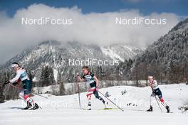 06.03.2021, Oberstdorf, Germany (GER): Tiril Udnes Weng (NOR), Sadie Maubet Bjornsen (USA), Anne Kjersti Kalvaa (NOR), (l-r)  - FIS nordic world ski championships cross-country, 30km women, Oberstdorf (GER). www.nordicfocus.com. © Modica/NordicFocus. Every downloaded picture is fee-liable.
