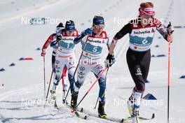 06.03.2021, Oberstdorf, Germany (GER): Ebba Andersson (SWE), Frida Karlsson (SWE), Teresa Stadlober (AUT), (l-r)  - FIS nordic world ski championships cross-country, 30km women, Oberstdorf (GER). www.nordicfocus.com. © Modica/NordicFocus. Every downloaded picture is fee-liable.