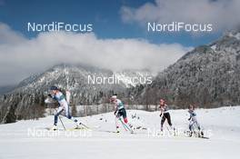 06.03.2021, Oberstdorf, Germany (GER): Ebba Andersson (SWE), Heidi Weng (NOR), Teresa Stadlober (AUT), (l-r)  - FIS nordic world ski championships cross-country, 30km women, Oberstdorf (GER). www.nordicfocus.com. © Modica/NordicFocus. Every downloaded picture is fee-liable.
