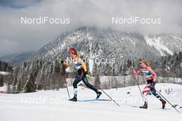 06.03.2021, Oberstdorf, Germany (GER): Laura Gimmler (GER), Hailey Swirbul (USA), (l-r)  - FIS nordic world ski championships cross-country, 30km women, Oberstdorf (GER). www.nordicfocus.com. © Modica/NordicFocus. Every downloaded picture is fee-liable.