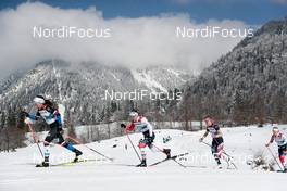 06.03.2021, Oberstdorf, Germany (GER): Katerina Razymova (CZE), Tiril Udnes Weng (NOR), Sadie Maubet Bjornsen (USA), Anne Kjersti Kalvaa (NOR), (l-r)  - FIS nordic world ski championships cross-country, 30km women, Oberstdorf (GER). www.nordicfocus.com. © Modica/NordicFocus. Every downloaded picture is fee-liable.