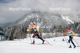 06.03.2021, Oberstdorf, Germany (GER): Pia Fink (GER), Laura Gimmler (GER) - FIS nordic world ski championships cross-country, 30km women, Oberstdorf (GER). www.nordicfocus.com. © Modica/NordicFocus. Every downloaded picture is fee-liable.
