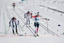 06.03.2021, Oberstdorf, Germany (GER): Frida Karlsson (SWE), Ebba Andersson (SWE), Heidi Weng (NOR), (l-r)  - FIS nordic world ski championships cross-country, 30km women, Oberstdorf (GER). www.nordicfocus.com. © Modica/NordicFocus. Every downloaded picture is fee-liable.