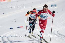 06.03.2021, Oberstdorf, Germany (GER): Katharina Hennig (GER), Yana Kirpichenko (RSF), (l-r)  - FIS nordic world ski championships cross-country, 30km women, Oberstdorf (GER). www.nordicfocus.com. © Modica/NordicFocus. Every downloaded picture is fee-liable.