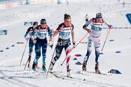 06.03.2021, Oberstdorf, Germany (GER): Johanna Matintalo (FIN), Sadie Maubet Bjornsen (USA), Emma Ribom (SWE), (l-r)  - FIS nordic world ski championships cross-country, 30km women, Oberstdorf (GER). www.nordicfocus.com. © Modica/NordicFocus. Every downloaded picture is fee-liable.