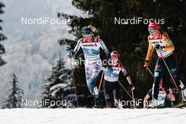 06.03.2021, Oberstdorf, Germany (GER): Frida Karlsson (SWE), Teresa Stadlober (AUT), Katharina Hennig (GER), (l-r)  - FIS nordic world ski championships cross-country, 30km women, Oberstdorf (GER). www.nordicfocus.com. © Modica/NordicFocus. Every downloaded picture is fee-liable.