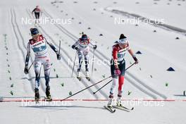06.03.2021, Oberstdorf, Germany (GER): Frida Karlsson (SWE), Ebba Andersson (SWE), Heidi Weng (NOR), (l-r)  - FIS nordic world ski championships cross-country, 30km women, Oberstdorf (GER). www.nordicfocus.com. © Modica/NordicFocus. Every downloaded picture is fee-liable.