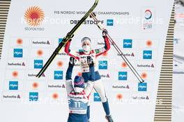 06.03.2021, Oberstdorf, Germany (GER): Heidi Weng (NOR), Therese Johaug (NOR) - FIS nordic world ski championships cross-country, 30km women, Oberstdorf (GER). www.nordicfocus.com. © Modica/NordicFocus. Every downloaded picture is fee-liable.
