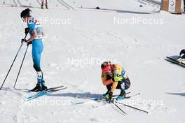 06.03.2021, Oberstdorf, Germany (GER): Delphine Claudel (FRA), Laura Gimmler (GER), (l-r)  - FIS nordic world ski championships cross-country, 30km women, Oberstdorf (GER). www.nordicfocus.com. © Modica/NordicFocus. Every downloaded picture is fee-liable.