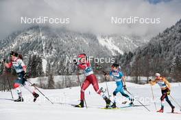 06.03.2021, Oberstdorf, Germany (GER): Helene Marie Fossesholm (NOR), Mariya Istomina (RSF), Delphine Claudel (FRA), Pia Fink (GER), (l-r)  - FIS nordic world ski championships cross-country, 30km women, Oberstdorf (GER). www.nordicfocus.com. © Modica/NordicFocus. Every downloaded picture is fee-liable.