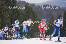 07.03.2021, Oberstdorf, Germany (GER): Imanol Rojo (ESP), Ilia Semikov (RSF), Jason Rueesch (SUI), (l-r)  - FIS nordic world ski championships cross-country, 50km men, Oberstdorf (GER). www.nordicfocus.com. © Thibaut/NordicFocus. Every downloaded picture is fee-liable.
