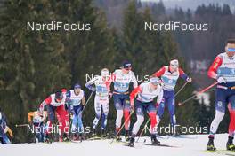 07.03.2021, Oberstdorf, Germany (GER): Jens Burman (SWE), Johannes Hoesflot Klaebo (NOR), Andrew Musgrave (GBR), (l-r)  - FIS nordic world ski championships cross-country, 50km men, Oberstdorf (GER). www.nordicfocus.com. © Thibaut/NordicFocus. Every downloaded picture is fee-liable.