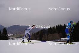 07.03.2021, Oberstdorf, Germany (GER): Johan Haeggstroem (SWE), Nail Bashmakov (KAZ), (l-r)  - FIS nordic world ski championships cross-country, 50km men, Oberstdorf (GER). www.nordicfocus.com. © Thibaut/NordicFocus. Every downloaded picture is fee-liable.