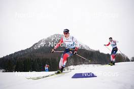 07.03.2021, Oberstdorf, Germany (GER): Johannes Hoesflot Klaebo (NOR), Emil Iversen (NOR), (l-r)  - FIS nordic world ski championships cross-country, 50km men, Oberstdorf (GER). www.nordicfocus.com. © Thibaut/NordicFocus. Every downloaded picture is fee-liable.