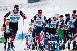 07.03.2021, Oberstdorf, Germany (GER): Russell Kennedy (CAN), Hunter Wonders (USA), Michal Novak (CZE), Scott Patterson (USA), (l-r)  - FIS nordic world ski championships cross-country, 50km men, Oberstdorf (GER). www.nordicfocus.com. © Modica/NordicFocus. Every downloaded picture is fee-liable.