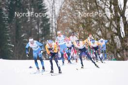 07.03.2021, Oberstdorf, Germany (GER): Jean Marc Gaillard (FRA), Lucas Boegl (GER), (l-r)  - FIS nordic world ski championships cross-country, 50km men, Oberstdorf (GER). www.nordicfocus.com. © Thibaut/NordicFocus. Every downloaded picture is fee-liable.