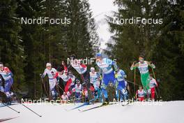 07.03.2021, Oberstdorf, Germany (GER): Johan Haeggstroem (SWE), Russell Kennedy (CAN), Nail Bashmakov (KAZ), Thomas Maloney Westgaard (IRL), (l-r)  - FIS nordic world ski championships cross-country, 50km men, Oberstdorf (GER). www.nordicfocus.com. © Thibaut/NordicFocus. Every downloaded picture is fee-liable.