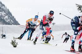 07.03.2021, Oberstdorf, Germany (GER): Jonas Dobler (GER), Johannes Hoesflot Klaebo (NOR), (l-r)  - FIS nordic world ski championships cross-country, 50km men, Oberstdorf (GER). www.nordicfocus.com. © Modica/NordicFocus. Every downloaded picture is fee-liable.